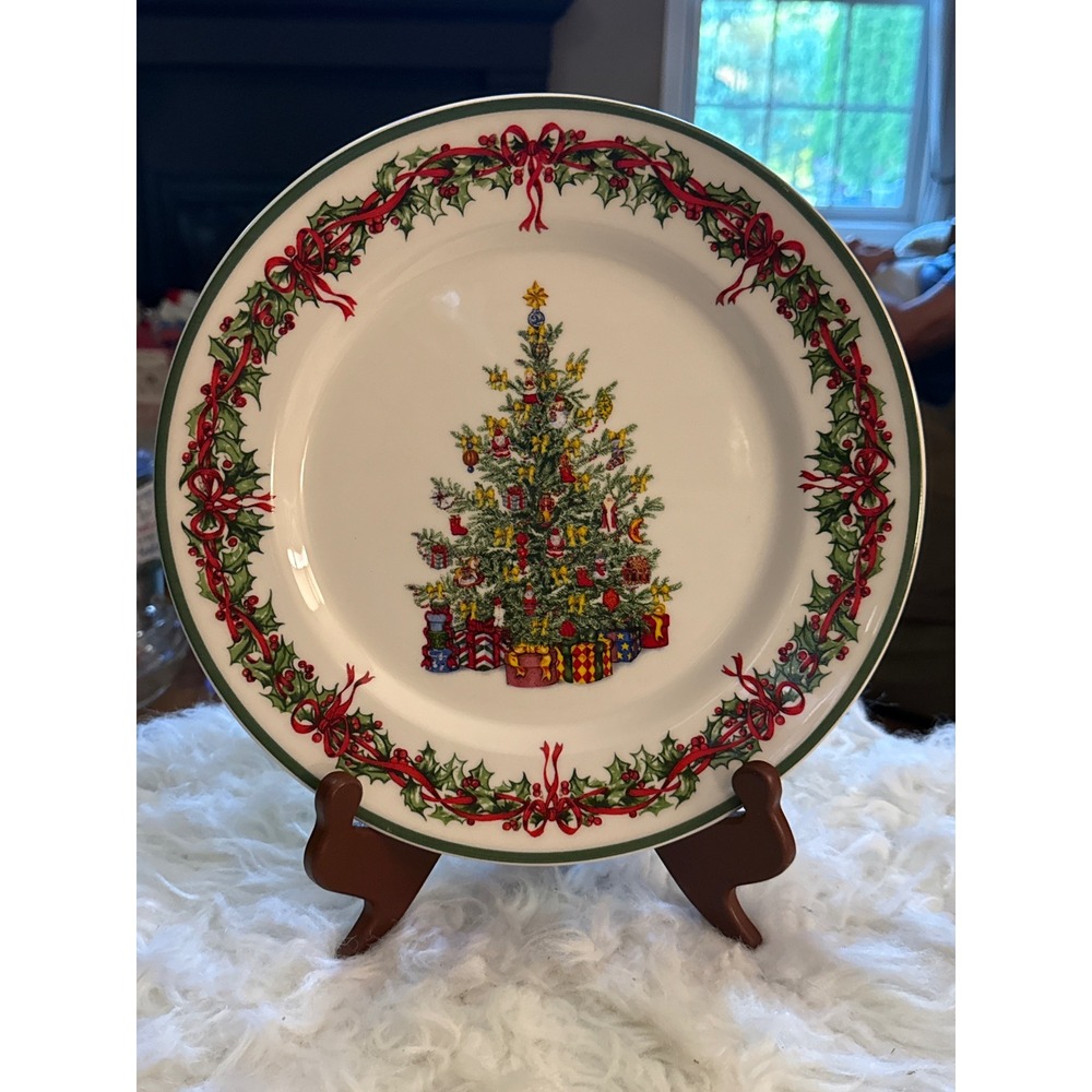 Christopher Radko Traditions Holiday Celebrations Christmas Tree Dinner Plate